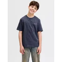 Jack & jones Junior Shirt 'JORMontauk' donkergrijs / poederroze / wit
