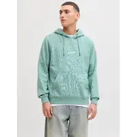 Jack & Jones Sweatshirt 'JJESoho' cyaan blauw / wit