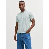 Jack & Jones Shirt 'JJEPaulos' pastelblauw / petrol / wit