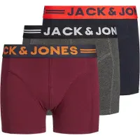 Jack & Jones Junior Onderbroek 'Jaclichfield' grijs / oranje / wijnrood / zwart