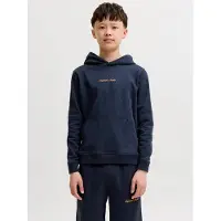 Jack & Jones Junior Sweatshirt 'JORNorrebro' donkerblauw / abrikoos