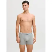 Jack & Jones Boxershorts 'JACBENNETT' grijs gemêleerd / petrol / zwart / wit