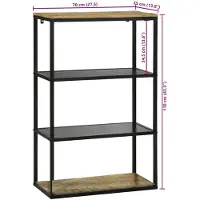 vidaXL Boekenkast 70 x 35 x 110 cm Massief mangohout