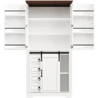 MODFU - Keukenkast - Hoge Kast - Zachtsluitend - Kantelbeveiliging - Wit