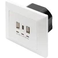 Digitus DA-70618 USB-laadbus Met USB Wit