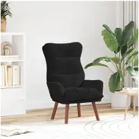 vidaXL Fauteuil Zwart 69 x 74 x 93 cm Fluweel