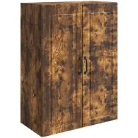 vidaXL Wandkast Gerookt eiken 66 x 34,5 x 90 cm Bewerkt hout