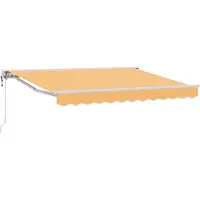 vidaXL Uitschuifbare luifel Zand 4 x 2 m Polyester en Aluminium