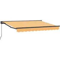 vidaXL Uitschuifbare luifel Zand 3 x 2,5 m Polyester en Aluminium