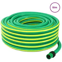 vidaXL Tuinslang 5-laags Groen en Geel 1 / 2'' 10 m PVC