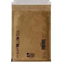 Q-CONNECT luchtkussenenveloppen, bruin, 3-C, 170 x 225 mm, doos van 100 stuks