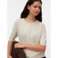Vero Moda Gebreid vest 'VMDoffy' wolwit