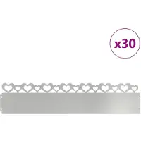 vidaXL - Gazonranden - 30 - pcs - 103 - x - 0,05 - x - 22 - cm - Gegevens - staal - Zilver