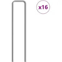 vidaXL Konijnenkooi Zilver 400 x 78 x 78 cm Gegevens staal
