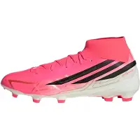 Adidas F50 Hyperfast League Mid Gras Voetbalschoenen (FG) Felroze Zwart Goud Wit