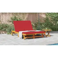 vidaXL Ligstoel Bruin 125 x 200 x 84 cm Massief Acacia Hout