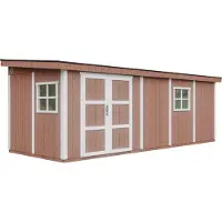 Timbela M941-REDWOOD RED - LP SmartSide Tuinhuis op houtbasis - 14,3 m² - 648x248xH231 cm - met vloer en verf