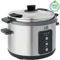 Fritel Pasta - Rijstkoker RC 1378 - Elektrische waterkoker / Snelkoker - 6 liter - 1100W - 3 Functies - Uitneembare kuip - PFAS-vrij
