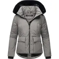 MARIKOO Winterjas grijs / zwart