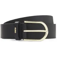 HUGO Leren riem met goudkleurige hardware