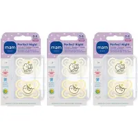 Mam Perfect Night Fopspeen Silicone Unisex 0-6 3x2 St Fopspeen