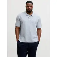 Jack & Jones Poloshirt lichtblauw Plus Size katoen