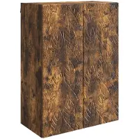 vidaXL Wandkast Gerookt eiken 66 x 34,5 x 90 cm Bewerkt hout