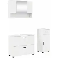 vidaXL Badkamermeubel Set 3 st Hoogglans wit 76,5 x 35 x 64 cm
