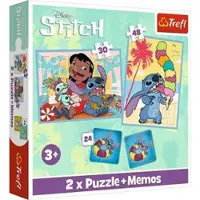 Trefl Happy Lilo & Stitch Day 2-in-1 Puzzel- en Memoryset - Vanaf 12 jaar