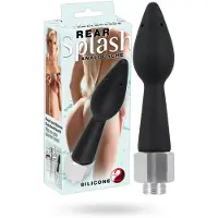You2Toys – Siliconen Anaal Douche ‘Rear Splash’ Doucheslang Model in Plug Vorm - Zwart