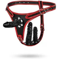 Easytoys Fetish Collection Fetish Collection - Triple Dildo Strap-On Harness