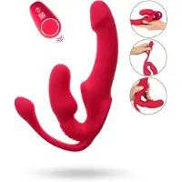You2Toys Strapless - opzetbare 3‑armige vibrator (roze)