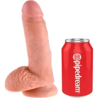 King Cock - King Cock Dildo Met Zuignap 18 cm Zwart