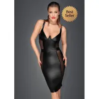 Erotic Treasure Noir Handmade Wetlook Jurk Venus