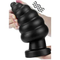 Lovetoy - King Size Vibrerende Buttplug - Anal Cracker - 18 cm – Zwart