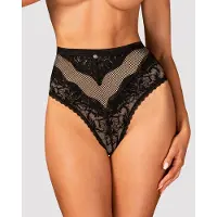 Obsessive Olvidia - dames slip - bloemenprint - zwart