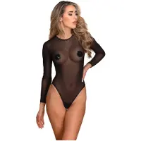 Guilty Pleasure Lingering Longsleeve Body, S/m - Zwart