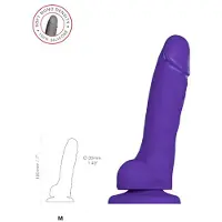Strap-On-Me - Soft Realistic - Dildo Met Zuignap - Paars - Maat M