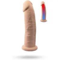 Silexd - Dual Density siliconen Huidskleur dildo - 22.8 cm