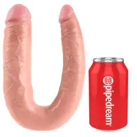 King Cock Pipedream dubbele dildo Double Troubleargekin beige - 17,48 inch