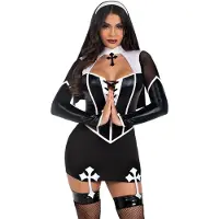 Leg avenue - Holy Hottie Kostuum - M - Zwart