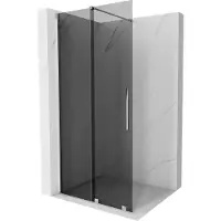 Mexen Velar uitschuifbaar douchewand Walk-in 100 x 200 , grafiet 8 mm, chroom - 871-100-000-43-01
