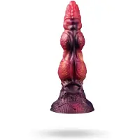 Vuxen Power Monsters - Savage BeastLord - Monster Dildo - 24 cm - Oranje/Rood/Goud