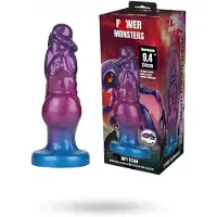 Vuxen Power Monsters - Rift Titan - Opblaasbare Monster Dildo - 24 cm - Paars/Blauw