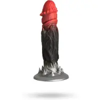 XR Brands count cockula - siliconen dildo - rood/zwart