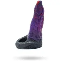 Kiotos Monstar - Fjörgyn - Penis Sleeve - Extra Omvang - Verdikkend - Paars/Zwart