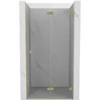 Mexen Lunar-F opvouwbare douchedeur rechts 65 , transparant, geborsteld goud - 836-065-000-55-00-P