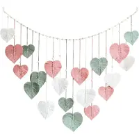 Semoic Grote macramé wandhanger - chique decoratieve bladerenlinten