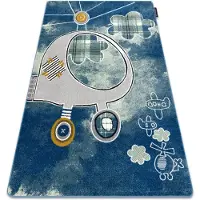 Rugsx Tapijt PETIT HELICOPTER vliegtuigen blauw 80x150 cm