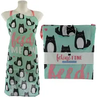 Puckator Keukenschort - Feline Fine Kat Feed me Meow